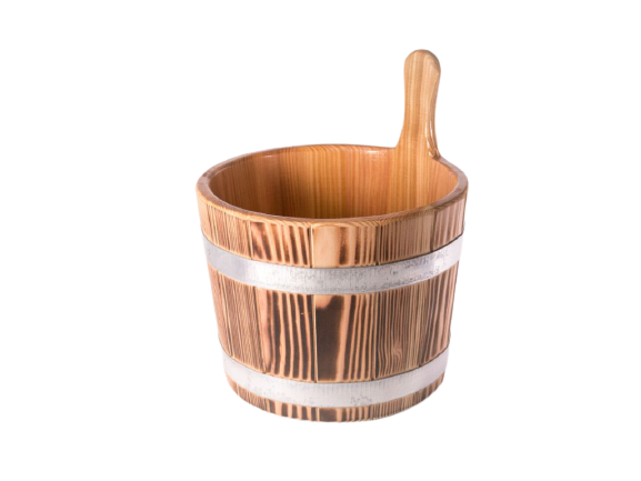 Sauna Kübel, Lärche geflammt