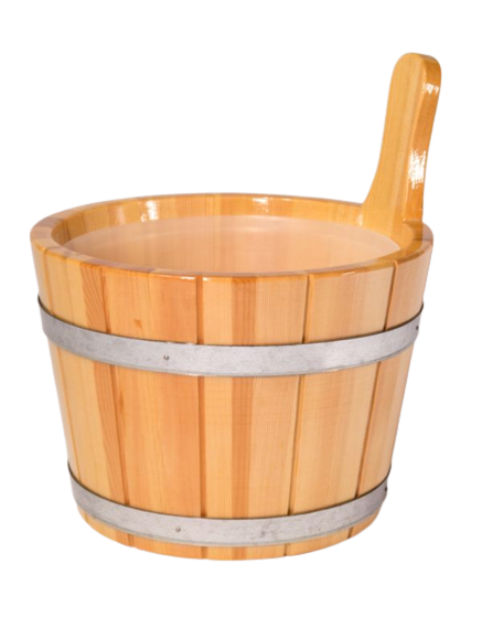 Sauna Kübel aus Nadelholz lackiert