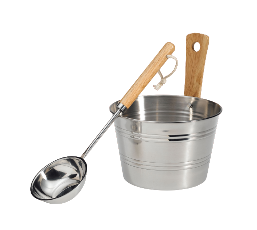 Sauna Kübel Set Edelstahl